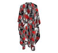 Mantella Per Barbiere Vintage Happy Camp Red Bear Moose Lumberjack Grembiule Antistatico Traspirante Mantello Da Parrucchiere, Per Uomo, Uso Domestico, Bambini, 140x168cm