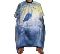 Mantella Per Barbiere Watercolor Blue Heron Mantella Taglio Capelli Antistatico Traspirante Professionale Mantellina, Per Adulti, Taglio E Colore, Bambini, 140x168cm