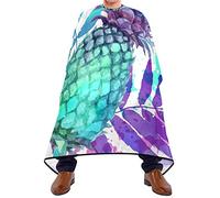 Mantella Per Barbiere Watercolor Pineapple Mantello Da Barbiere Per Bambini Impermeabile Traspirante Professionale Mantellina, Per Acconciatura, Adulti, Uomo, 140x168cm