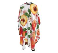 Mantella Per Barbiere Watercolor Tropical Peach Leaves Flowers Grembiule Personalizzati Antistatico Parrucchiere Panno Grembiule, Per Adulti, Taglio E Colore, Bambini, 140x168cm