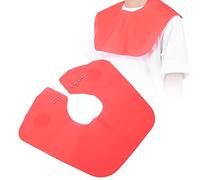 Mantella per salone professionale, mantello per tintura per capelli in silicone Scialle per parrucchiere, per tagliare la tintura e lavare la protezione della copertura del collo per(23*20*4cm-Rosso)