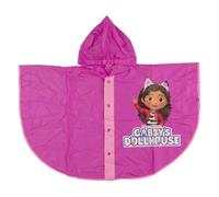 Mantella pioggia Gabby's Dollhouse giacca impermeabile per bambini poncho con cappuccio e chiusura con bottoni