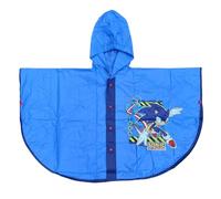 Mantella pioggia Sonic giacca impermeabile per bambini poncho con cappuccio e chiusura con bottoni