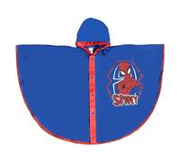 Mantella pioggia Spiderman Marvel giacca impermeabile per bambini poncho con cappuccio e chiusura con bottoni