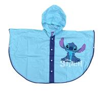 Mantella pioggia Stitch Disney giacca impermeabile per bambini poncho con cappuccio e chiusura con bottoni