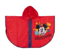 Mantella pioggia Topolino Disney giacca impermeabile per bambini poncho con cappuccio e chiusura con bottoni