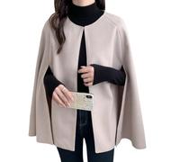 Mantella-poncho Da Donna Con Scollo Rotondo E Maniche Lunghe Con Spacchi | Giacche Casual Aperte Sul Davanti Con Scialle Per La Primavera E L'autunno