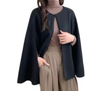 Mantella-poncho Da Donna Con Scollo Rotondo E Maniche Lunghe Con Spacchi | Giacche Casual Aperte Sul Davanti Con Scialle Per La Primavera E L'autunno