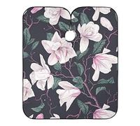 Mantella Protettiva Magnolia Bianca Su Sfondo Scuro, Mantello Da Barbiere Professionale Mantella Da Taglio Poliestere Grembiule Da Barbiere Per Taglio E Capelli Che Muoiono Adulti Acconciatura