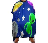 Mantella Taglio Alien Ufo Spaceship Universe Art Professionale Mantello Professionale Leggera Grembiule Da Parrucchiere Per Casa Acconciature E Tagli Regalo Divertente 140X168Cm