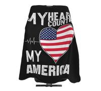 Mantella Taglio America My Heart Flag Salone Grembiule Da Parrucchiere Donna Uomo Mantellina Per Taglio Capelli Per Acconciature E Tagli Regalo Divertente 140X168Cm