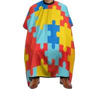 Mantella Taglio Autism Awareness Pattern Antistatico Grembiule Da Parrucchiere Impermeabile Mantello Professionale Per Regalo Divertente Casa Parrucchieri 140X168Cm