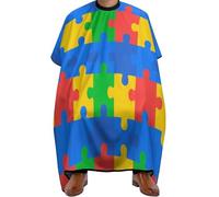 Mantella Taglio Autism Awareness Pattern Donna Uomo Grembiule Da Parrucchiere Antistatico Telo Da Barbiere Per Acconciature E Tagli Parrucchieri Casa 140X168Cm