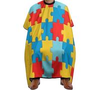 Mantella Taglio Autism Awareness Pattern Donna Uomo Mantellina Per Taglio Capelli Impermeabile Mantella Parrucchiere Per Casa Parrucchieri Regalo Divertente 140X168Cm