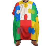 Mantella Taglio Autism Awareness Pattern Impermeabile Mantella Parrucchiere Leggera Grembiule Da Parrucchiere Per Acconciature E Tagli Casa Regalo Divertente 140X168Cm