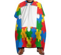 Mantella Taglio Autism Awareness Pattern Impermeabile Mantello Professionale Donna Uomo Mantella Parrucchiere Per Acconciature E Tagli Parrucchieri Regalo Divertente 140X168Cm