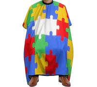 Mantella Taglio Autism Awareness Pattern Professionale Mantella Parrucchiere Impermeabile Telo Da Barbiere Per Acconciature E Tagli Casa Parrucchieri 140X168Cm