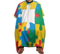 Mantella Taglio Autism Awareness Pattern Salone Mantellina Per Taglio Capelli Professionale Mantella Parrucchiere Per Casa Acconciature E Tagli Parrucchieri 140X168Cm