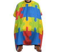 Mantella Taglio Autism Awareness Pattern Salone Mantello Professionale Donna Uomo Telo Da Barbiere Per Regalo Divertente Acconciature E Tagli Parrucchieri 140X168Cm