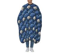 Mantella Taglio Blue White Roses Peonies And Lilies Salone Mantella Parrucchiere Impermeabile Mantello Professionale Per Regalo Divertente Parrucchieri Acconciature E Tagli 140X168Cm