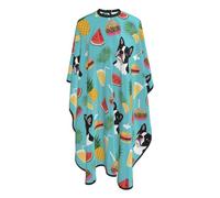 Mantella Taglio Bostons Terrier Impermeabile Mantella Parrucchiere Antistatico Mantellina Per Taglio Capelli Per Casa Regalo Divertente Acconciature E Tagli 140X168Cm