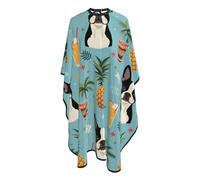 Mantella Taglio Bostons Terrier Palm Trees Leggera Mantello Professionale Salone Mantellina Per Taglio Capelli Per Casa Acconciature E Tagli Parrucchieri 140X168Cm