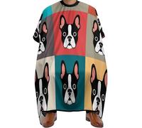 Mantella Taglio Bostons Terriers Tile Bulldog Dog Salone Mantellina Per Taglio Capelli Antistatico Telo Da Barbiere Per Regalo Divertente Acconciature E Tagli Casa 140X168Cm