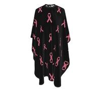 Mantella Taglio Breast Cancers Ribbon Black Salone Mantellina Per Taglio Capelli Professionale Mantella Parrucchiere Per Regalo Divertente Acconciature E Tagli 140X168Cm