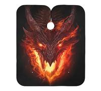 Mantella Taglio Burning Dragon Impermeabile Grembiule Da Parrucchiere Leggera Mantellina Per Taglio Capelli Per Acconciature E Tagli Casa Regalo Divertente 140X168Cm