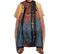 Mantella Taglio Capelli African American Black Woman Girl Painting Art, Impermeabile Mantelle per Parrucchieres poliestere Mantella da Barbiere per Barbieri Acconciatura 140X168cm