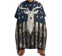 Mantella Taglio Capelli Camouflage American USA Flag Hunting Camo Tree Deer, Regolabile Mantelle per Parrucchieres Unisex Mantella Barbiere per Styling Donne 140X168cm