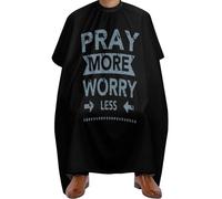 Mantella Taglio Capelli Pray More Worry Less Poliestere Grembiule Da Parrucchieres Professionale Mantello Da Barbiere Per Styling Acconciatura Donne