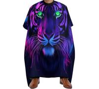 Mantella Taglio Capelli Purple Galaxy Sky Wild Animals Tiger, Impermeabile Grembiule da Salone Antistatico Mantella Barbiere per Donne Barbieri 140X168cm