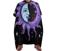 Mantella Taglio Capelli Purple Witch Goth Sun Moon Art, Antistatico Taglios di Capelli da Mantello poliestere Mantella Taglio Parrucchiere per Uomini Adulti 140X168cm