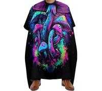 Mantella Taglio Capelli Trippy Mushroom Magical World Glowing Art, Regolabile Taglios di Capelli da Mantello poliestere Mantella Parrucchiere per Styling Parrucchieres 140X168cm