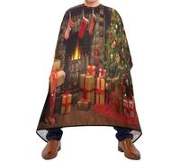 Mantella Taglio Christmas Fireplace Impermeabile Grembiule Da Parrucchiere Professionale Mantello Professionale Per Regalo Divertente Parrucchieri Acconciature E Tagli 140X168Cm