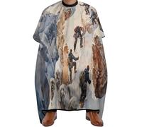 Mantella Taglio Climber Climbing The Snowy Mountains Donna Uomo Mantellina Per Taglio Capelli Leggera Grembiule Da Parrucchiere Per Casa Regalo Divertente Parrucchieri 140X168Cm