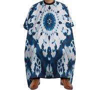 Mantella Taglio Cloth Blue Indigo Tie Dye Art Professionale Grembiule Da Parrucchiere Antistatico Mantello Professionale Per Regalo Divertente Acconciature E Tagli Casa 140X168Cm