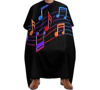 Mantella Taglio Cloth Neon Colorful Rasta Reggae Music Notes Art Donna Uomo Mantello Professionale Antistatico Mantella Parrucchiere Per Parrucchieri Acconciature E Tagli Casa 140X168Cm
