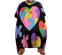 Mantella Taglio Colorful Autism Awareness Pattern Donna Uomo Grembiule Da Parrucchiere Leggera Mantello Professionale Per Parrucchieri Casa Acconciature E Tagli 140X168Cm