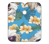 Mantella Taglio Cool Dogs Tropical Flowers Leggera Mantellina Per Taglio Capelli Impermeabile Grembiule Da Parrucchiere Per Regalo Divertente Casa Acconciature E Tagli 140X168Cm