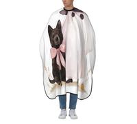 Mantella Taglio Cute Cartoon Ghost And Black Dog Donna Uomo Mantella Parrucchiere Leggera Telo Da Barbiere Per Regalo Divertente Parrucchieri Casa 140X168Cm