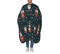Mantella Taglio Cute Christmas Nutcracker And Snowflake Donna Uomo Mantellina Per Taglio Capelli Impermeabile Telo Da Barbiere Per Casa Acconciature E Tagli 140X168Cm