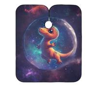 Mantella Taglio Cute Dinosaur In Space Leggera Mantella Parrucchiere Impermeabile Mantello Professionale Per Regalo Divertente Casa Parrucchieri 140X168Cm