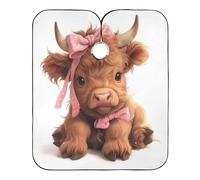 Mantella Taglio Cute Highland Cow Print Leggera Mantello Professionale Professionale Telo Da Barbiere Per Casa Parrucchieri Acconciature E Tagli 140X168Cm