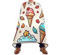 Mantella Taglio Cute Ice Cream Donna Uomo Grembiule Da Parrucchiere Leggera Mantellina Per Taglio Capelli Per Acconciature E Tagli Parrucchieri Casa 140X168Cm