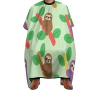 Mantella Taglio Cute Sloths Climbing Tree Donna Uomo Mantello Professionale Salone Telo Da Barbiere Per Acconciature E Tagli Regalo Divertente Casa 140X168Cm