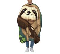 Mantella Taglio Cute Sloths Donna Uomo Telo Da Barbiere Professionale Mantello Professionale Per Acconciature E Tagli Parrucchieri 140X168Cm