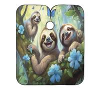 Mantella Taglio Cute Smiling Sloths Mens Impermeabile Mantello Professionale Donna Uomo Mantellina Per Taglio Capelli Per Acconciature E Tagli Casa Parrucchieri 140X168Cm