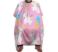 Mantella Taglio Cute Unicorns Kawaii Donna Uomo Telo Da Barbiere Leggera Grembiule Da Parrucchiere Per Acconciature E Tagli Casa Parrucchieri 140X168Cm